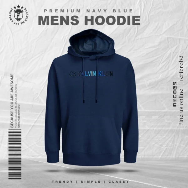 Navy Blue Coastal Comfort Hoodie